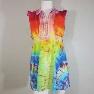 Tie Dye Peasant Blouse [size SMALL]